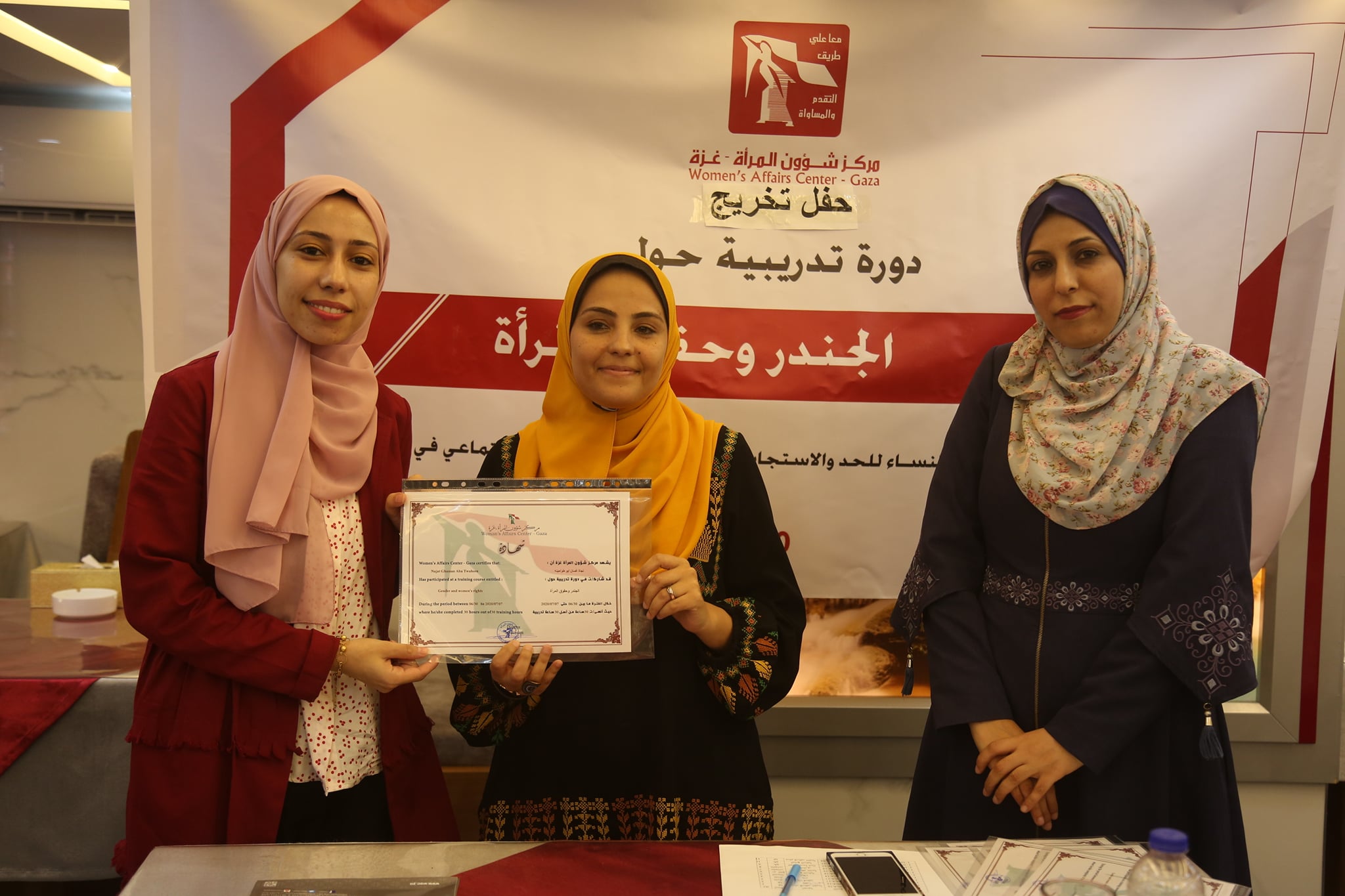في يوم الشباب العالمي مركز شؤون المرأة يختتم تدريب "الجندر وحقوق المرأة" لطلبة|ات الجامعات
